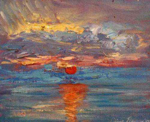 "Sunrise" - Original Oil on Canvas by Diane Erasmus