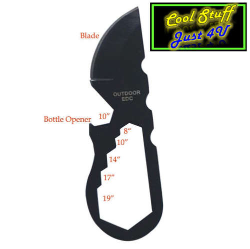 MINI SURVIVAL MULTI TOOL / BOTTLE OPENER / WRENCH & POCKET KNIFE!!!