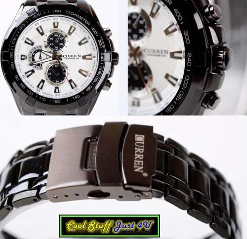 CURREN MILITARY MENS QUARTZ WRIST WATCH WITH STAINLESS STEEL STRAP!!!