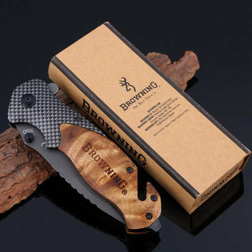 X50 TITANIUM COATED/ LOCK BLADE WITH CABLE / ROPE CUTTER!!!