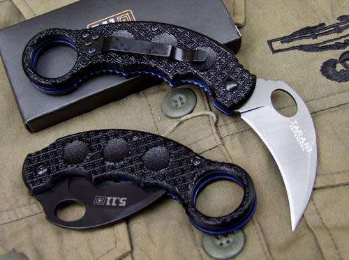 TARANI TACTICAL SERIES SLING SHOT - FOLDABLE STEEL BLADE, / MILITARY FORCE STYLE KNIFE!