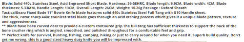SO20B TACTICAL, SELF DEFENCE, HUNTING KNIFE WITH RE-CURVE BLADE & SHEATH - AWESOEM KNIFE!!!