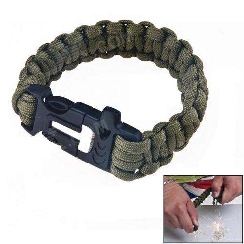 SURVIVAL PARACORD WITH WHISTLE & FIRE FLINT STARTER- AWESOME STUFF!!!