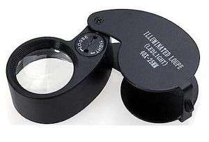 ILLUMINATED 40 x -25mm JEWELLERS LOUPE / MAGNIFIER WITH DUAL LED LIGHT - AWESOME PRODUCT!!!