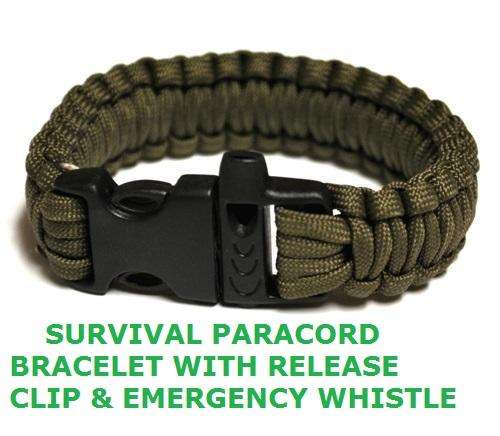 Survival Paracord Bracelet with Release clip & Whistle Buckle!!!
