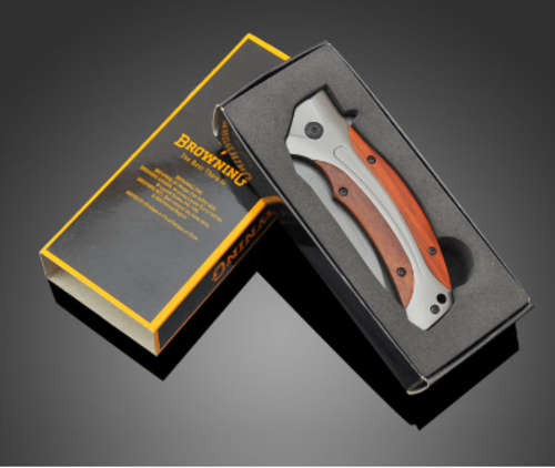 The 353 Tactical folding knife Red Wood Handle!!!