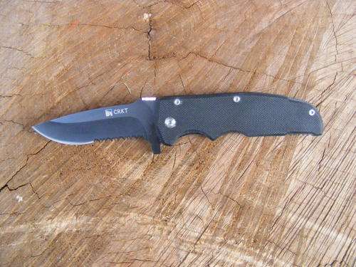 CRKT FOLDING KNIFE WITH PORTION SERRATED EDGE & BELT CLIP ***NEW PRODUCT***