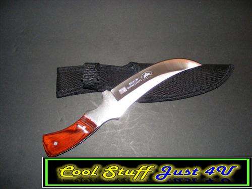 LARGE USA SABER SKINNER KNIFE WITH NYLON BELT STRAPO SHEATH!!!