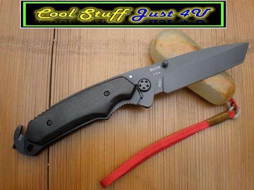 BUCK 855 TACTICAL FOLDING KNIFE WITH GUT-HOOK & POUCH ***NEW PRODUCT***