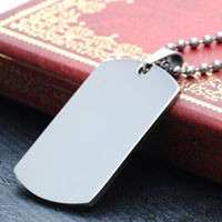 DOG TAG WITH LINK CHAIN & HIGH LEVEL POLISHED FINISHED STAINLESS STEEL TAG!!!