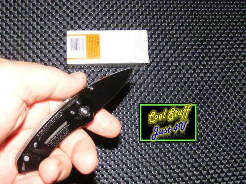 THE FULL METAL BLACK MINI REMIX POCKET KNIFE WITH BELT CLIP!!!