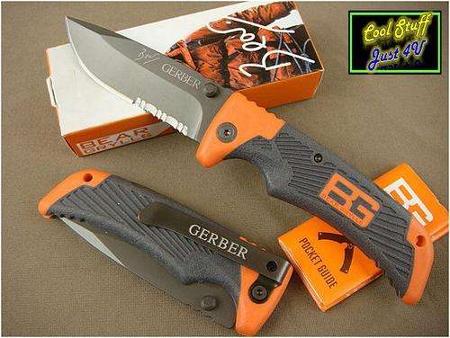 LARGE SCOUT POCKET KNIFE WITH SMOOTH & SERRATED & BELT CLIP!!!