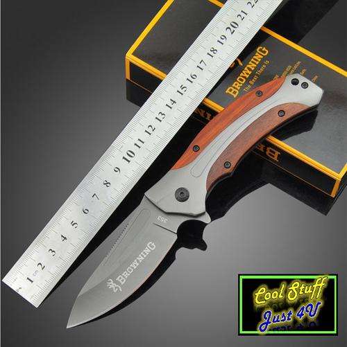 Browning 353 Tactical folding knife Red Wood Handle ***HOT NEW ITEM***
