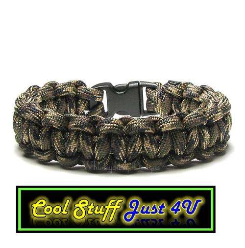 SURVIVAL MILITARY GREEN PARACORD BRACELET WITH RELEASE CLIP!!!