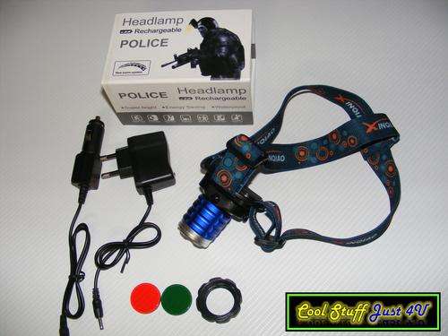 RECHARGABLE LED WATERPROOF POLICE 500LM HEADLAMP!!!