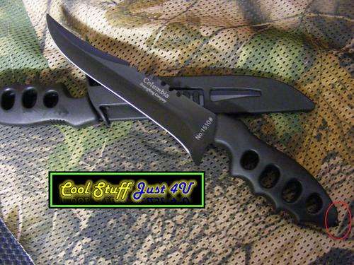 THE COLUMBIA 1510 TACTICAL COMBAT FIXED BLADE KNIFE WITH HARD DIVING TYPE SHEATH!!!