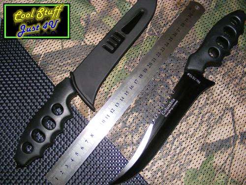 THE COLUMBIA 1510 TACTICAL COMBAT FIXED BLADE KNIFE WITH HARD DIVING TYPE SHEATH!!!