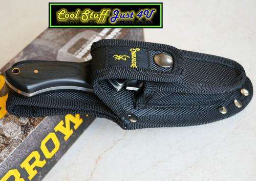 COMBO BROWNING GUT HOOK & FOLDING KNIFE WITH BELT STRAP POUCH ***AWESOME***