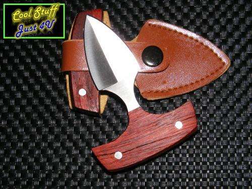 SPEAR POINT & KNUCKLE DOUBLE SIDED BLADE WEAPON WITH POUCH!!!