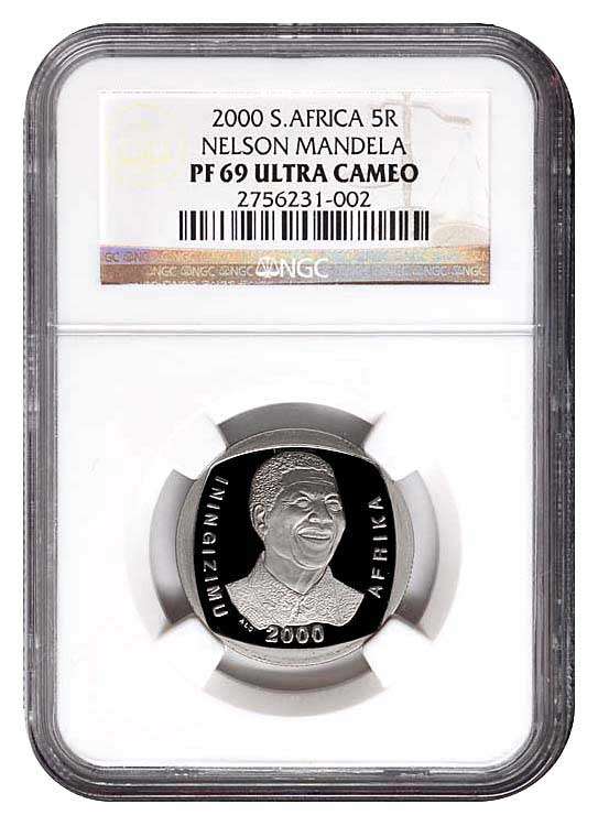 WOW!!!! Low Price*****PF 69 Ultra Cameo Nelson Mandela 2000 R5*****