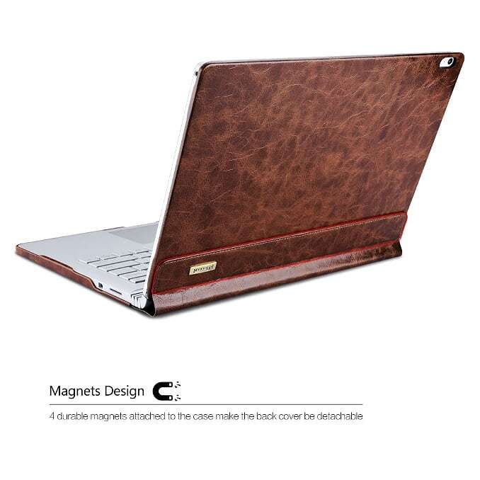 Microsoft Surface Book Genuine Leather Detachable Flip Case