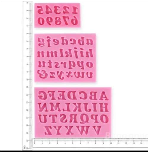 Letter/number silicone mould set