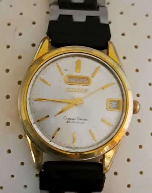 RARE  VINTAGE 1949-69 CITIZEN MEN`S WATCH CRYSTAL SEVEN 33JEWELS  WORKING  CONDITION.!!!!