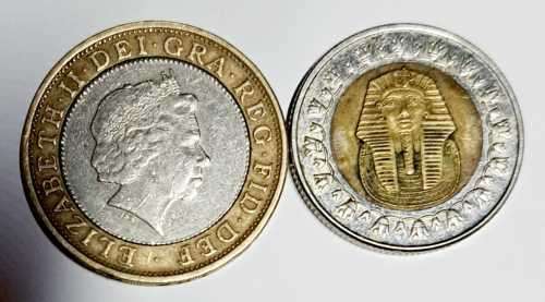 TWO POUNDS 1999 COIN Q-ELIZABETH + ONE POUND  EGYPT COIN ??