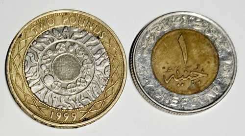 TWO POUNDS 1999 COIN Q-ELIZABETH + ONE POUND  EGYPT COIN ??