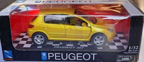 BOXED NEW RAY TOYS CRUISER COLLECTION DIE CAST PEUGEOT 307 PULL BACK ACTION SCALE 1:32 L12.5CM.