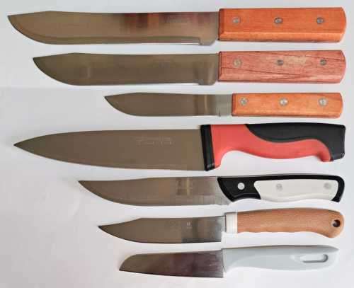 KITCHEN KNIFE  COMBO  7× KNIVES FOR ONE BID. ?.