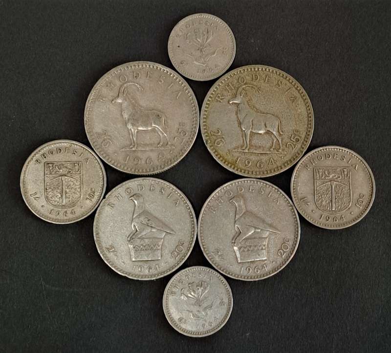 RHODESIA COIN LOT , *8 COINS LOW START AT R1 * ?.