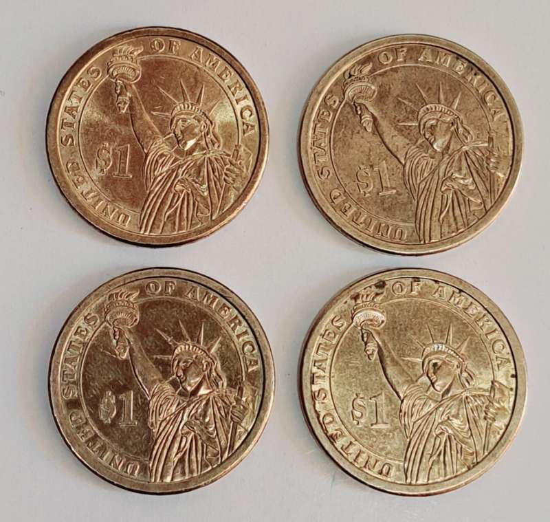 4×1$ DOLLAR COINS USA**  1BID WINS ALL 4COINS **
