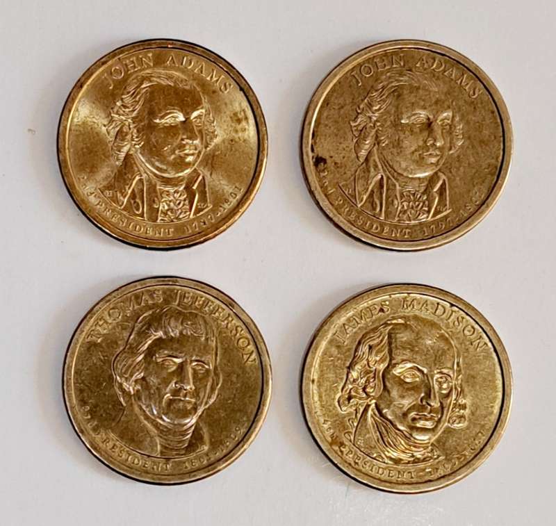 4×1$ DOLLAR COINS USA**  1BID WINS ALL 4COINS **