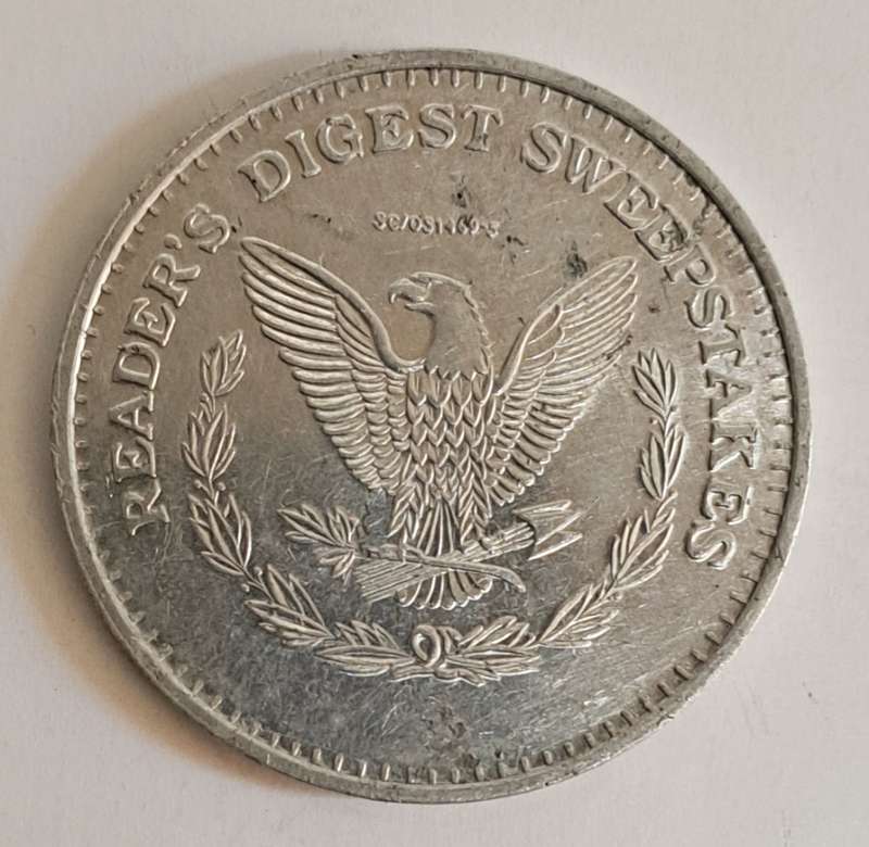 READERS DIGEST SWEEPSTAKES COIN/TOKEN  **SCARCE ** !!!!!