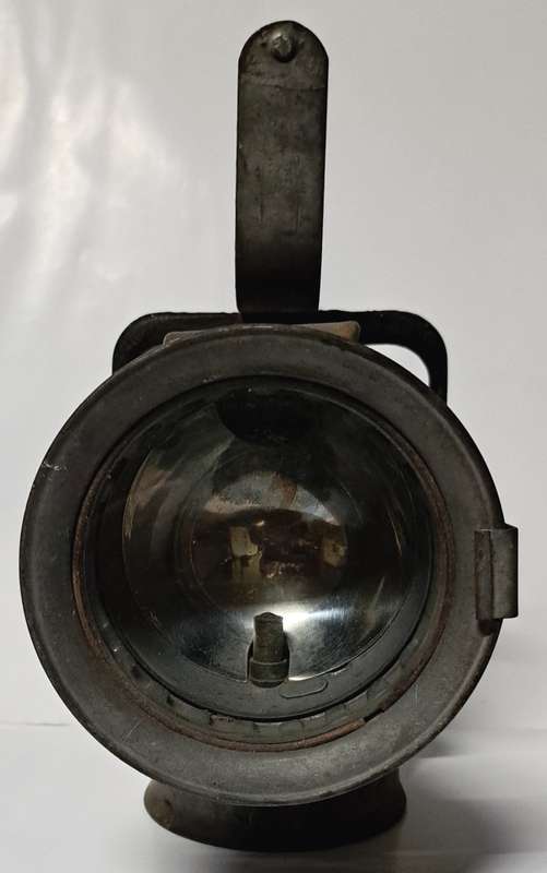 **ANTIQUE **RARE**RAILWAY HAND LAMP** WITH **OWL LOGO** 1900s