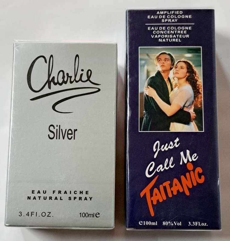 JUST CALL ME TAITANIC &  CHARLIE SILVER NATURAL SPRAY **PARFUM**SEALED **