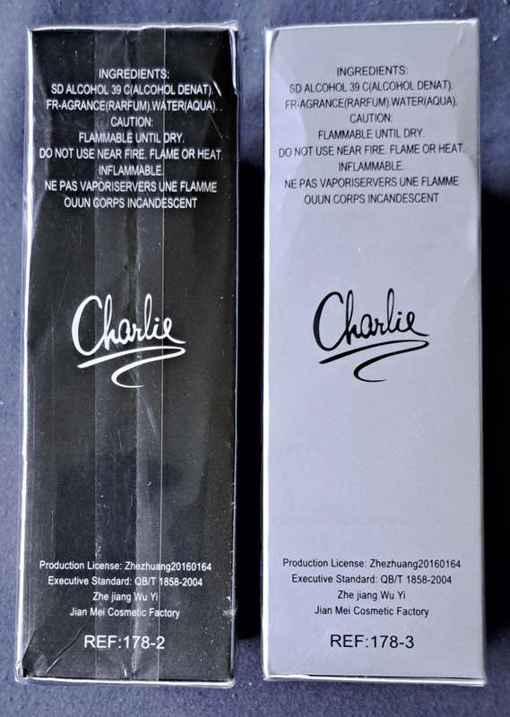 CHARLIE SILVER AND CHARLIE BLACK NATURAL SPRAY **PERFUME **