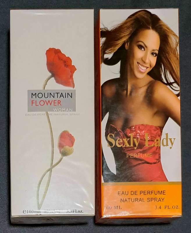 MOUNTAIN FLOWER AND SEXLY LADY 2×100ML NATURAL SPRAY **PARFUME**..