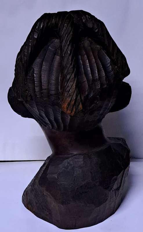 VINTAGE AFRICAN IRON WOOD HAND CARVED SCULPTURES **RARE FIND** THIS PAIR IS **9,758kg**STUNNING *.