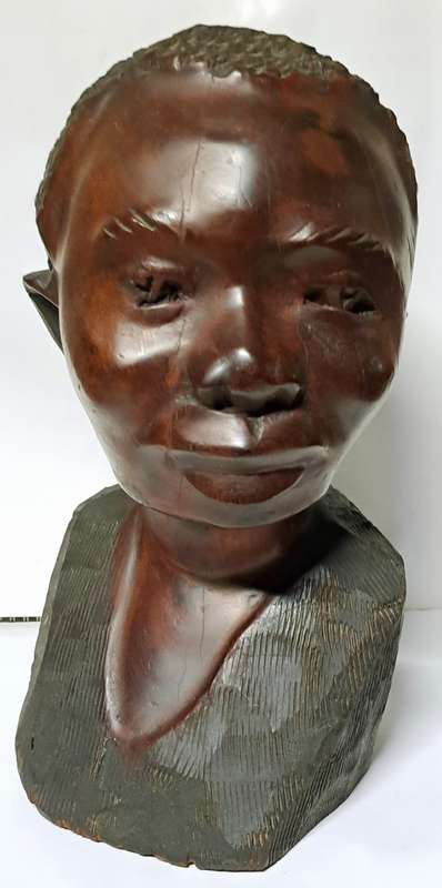 VINTAGE AFRICAN IRON WOOD HAND CARVED SCULPTURES **RARE FIND** THIS PAIR IS **9,758kg**STUNNING *.