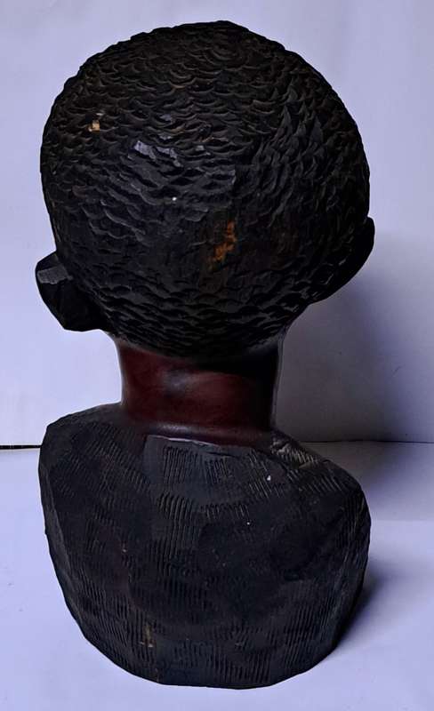 VINTAGE AFRICAN IRON WOOD HAND CARVED SCULPTURES **RARE FIND** THIS PAIR IS **9,758kg**STUNNING *.