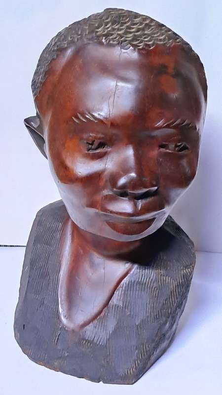 VINTAGE AFRICAN IRON WOOD HAND CARVED SCULPTURES **RARE FIND** THIS PAIR IS **9,758kg**STUNNING *.