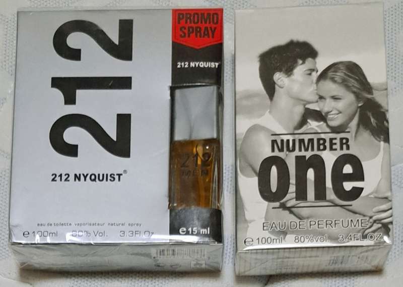 NUMBER ONE &  212 NYQUIST MEN`S PERFUME. ** SEALED **