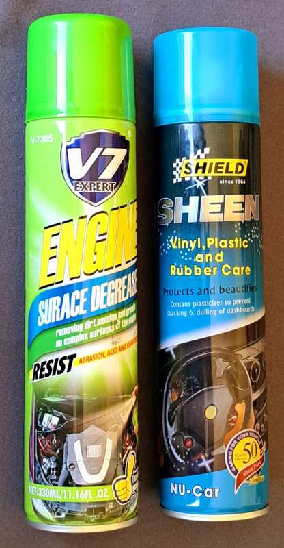 V7 ENGINE DEGREASER 330ML & SHEEN CAR CARE 300ML ..