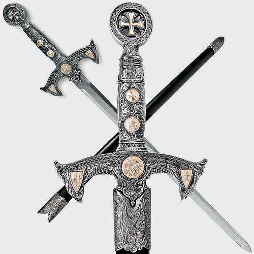 Exquisitely Detailed, Top Quality 40" Medieval Knights Templar Sword (Perfect for Sword Collectors)