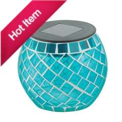 Glass Mosaic Table Top Solar Lantern