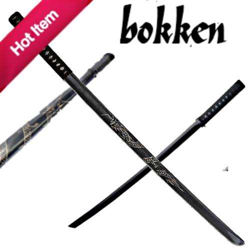 Original Handmade Imported Black Bokken (Wooden Katana) Martial Arts Practice Sword
