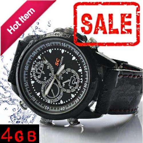 4GB Waterproof Midnight Prowler Executive Spy-Camera Watch (Latest Model) - CLEARANCE SALE