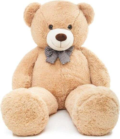 Huggable & Soft Giant Teddy Bear Extra Large - Light Brown- 130cm